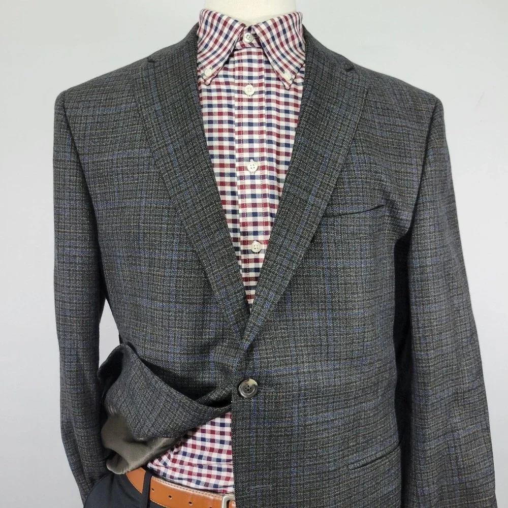 Daniel Cremiux Cooper SPJ Men's Sport Coat Blazer Two Button Flannel‎ Wool 44S